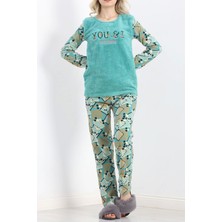 Pileli Store Polar Pijama Takımı Mint