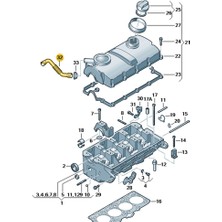 Vass41 Vw Caddy 2004-10 1.9 Bjb Motor Üst Kapak Hava Alma Borusu 038103493AC