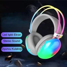 Rgb Yeni Nesil Kafaüstü Kulaklık-Müzik Kulaklığı-Işıklı Kulaklık