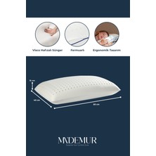 MADEMUR Iki Yüzeyi Farklı Sertlikte Vısco Yastık 60X40X15 cm