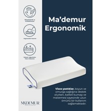 MADEMUR Ortopedik Visco Yastık Ergonomik Boyun Destekli Visco Yastık 60X40X11-9 cm