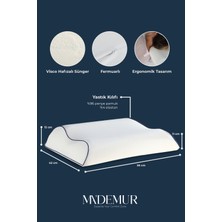 MADEMUR Ortopedik Anti-Aging Visco Yastık 56X42X12-11 cm
