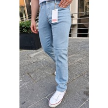 Ceza Denim Erkek Slim Fit Buz Mavi Esnek Likralı Kot Pantolon