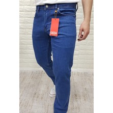 Ceza Denim Erkek Slim Fit Koyu Mavi Esnek Likralı Kot Pantolon (506)