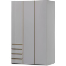 Bubu Home Elegant 3 Kapaklı Çekmecli Genç Odası Dolap