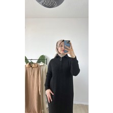 Merve Akyol Moda Fermuar Detaylı Triko Elbise