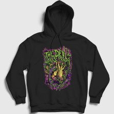 Presmono Unisex Siyah Hands The Devil Wears Prada Kapüşonlu Sweatshirt