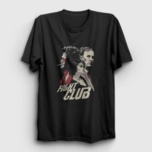 Presmono Unisex Siyah Trio Fight Club Film T-Shirt