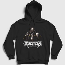 Presmono Unisex Siyah Band Metal Avatar Kapüşonlu Sweatshirt