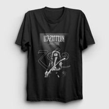 Presmono Unisex Siyah Jimmy Page Led Zeppelin T-Shirt