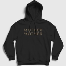 Presmono Unisex Siyah Logo Mother Mother Kapüşonlu Sweatshirt