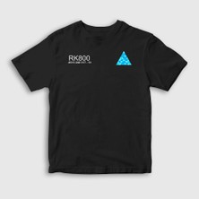 Presmono Unisex Çocuk Siyah Connor Rk800 Detroit Become Human Oyun T-Shirt