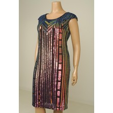 By Saygı Kadın Pul Işleme Desenli Tırnak Kol B.b. Elbise