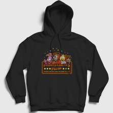 Presmono Unisex Siyah Pizza Fnaf Five Nights At Freddy's Kapüşonlu Sweatshirt