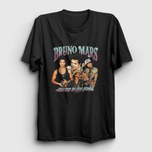 Presmono  Siyah Poster Müzik Bruno Mars T-Shirt
