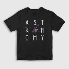 Presmono  Çocuk Siyah Uzay Bilim Astronomi Astronomy T-Shirt