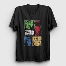 Presmono  Siyah Crew Anime Cowboy Bebop T-Shirt