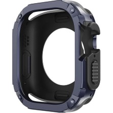 Apple Watch 9/8/se/7/6/5/4 Seri Uyumlu 44MM/45MM Akıllı Saat Çift Katman Armor Kasa Koruyucu Çerçeve