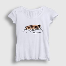 Presmono Kadın Beyaz 19 Mayıs 29 Ekim 23 Nisan 10 Kasım Atatürk T-Shirt