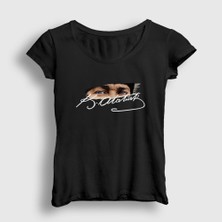 Presmono Kadın Siyah 19 Mayıs 29 Ekim 23 Nisan 10 Kasım Atatürk T-Shirt