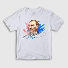 Presmono  Çocuk Beyaz 19 Mayıs 29 Ekim 23 Nisan Imza Atatürk T-Shirt