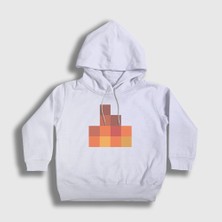 Presmono Unisex Çocuk Beyaz Sapnap Flame Alev Ateş Minecraft Kapüşonlu Sweatshirt