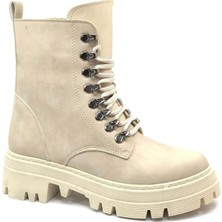 Kocamanlar Mehtap Kauçuk Taban Kopçalı Postal Kadın Bot