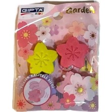 Gıpta K234100 Garden Mini Çiçek Şekilli Renkli Silgi 4'lü Paket