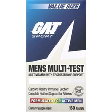 Gat Sport Mens Multi + Test - Niacin + Biotin + Zinc + Selenium + Tribulus + Alpha Lipoic + Boron 150 Tablet