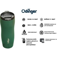 Odinger Polaron -  Çift Katlı Paslanmaz Çelik - Vakumlu Termos 350ML - Yeşil