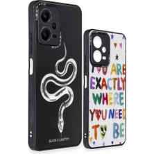 FUJİMAX Xiaomi Redmi Note 12 5g Kılıf Özel Tasarım Desenli Düşme ve Darbelere Ekstra Dayanıklı Mirror Desenli Kapak