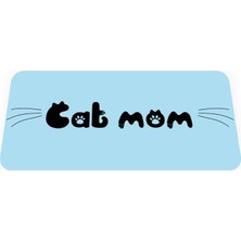 Cat Mom - Geri Dönüşümlü Unisex Elastik Baskılı Bileklik ve Hatırlatıcı Kart