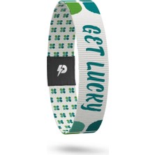 Get Lucky - Geri Dönüşümlü Unisex Elastik Baskılı Bileklik ve Hatırlatıcı Kart