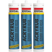 Soudal Silikonize Mastik 500 gr 3 Adet