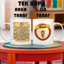 Eshamper Başak Burcu (Virgo) Türkçe Porselen Kupa Bardak Büyük Boy 300 ml Tek Adet