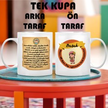 Eshamper Başak Burcu (Virgo) Türkçe Porselen Kupa Bardak Büyük Boy 300 ml Tek Adet