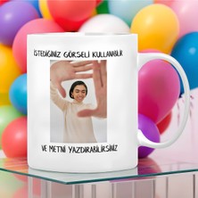 Eshamper Kişiselleştirilebilir Fotoğraflı ve Yazılı Porselen Kupa - 1 Adet Büyük Boy (300 Ml) Kupa Bardak