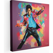 Painted Anarchy Micheal Jackson Kanvas Tablo - Pop Art Dans Pozu - Micheal Jackson, Kanvas Tablo, Pop Art, Duvar Sanatı, 100X100
