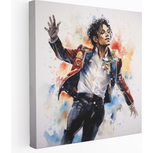 Painted Anarchy Micheal Jackson Kanvas Tablo - Sulu Boya Canlı Performans - Micheal Jackson, Kanvas Tablo, Kanvas Tablo, Kanvas Tablo, 100X100