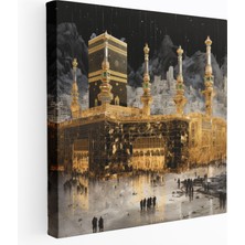 Painted Anarchy Kabe Metalik Folyo Duvar Tablosu - Kabe, Altın Cephe, Kanvas Tablo, Metalik Folyo Tablo, 100X100