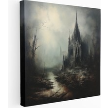 Painted Anarchy Puslu Gotik Katedrali Kanvas Tablo, 30X30