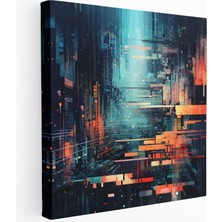 Painted Anarchy Datastorm Soyutlama Kanvas Tablo, 30X30