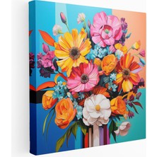 Painted Anarchy Psychedelic Çiçek Patlama Kanvas Tablo, 30X30