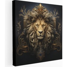 Painted Anarchy Regal Aslan Hanedanlık Armaları Kanvas Tablo, 30X30