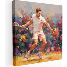 Painted Anarchy Güneşli Tenis Kortu Kanvas Tablo, 30X30