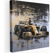 Painted Anarchy Çağdaş Formula 1 Yarışı Kanvas Tablo, 30X30
