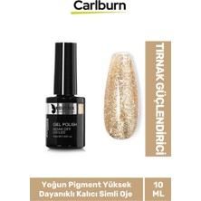 Carlburn Hızlı Kuruyan Uzun Süre Dayanıklı Yüksek Pigment 3 Aşamalı Kalıcı Simli Tırnak Ojesi 10 ml