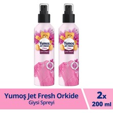 Yumoş Jet Fresh Giysi Spreyi Yıkamadan Ferah Koku ve Ütü Etkisi  Orkide 200 ml x2