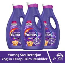 Yumoş Sıvı Deterjan Yoğun Terapi Tüm Renkliler İçin 1690 ml x3