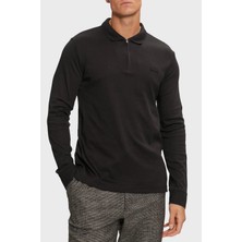 Calvin Klein  Pamuk Slim Fit Yarım Fermuarlı Polo Yaka Sweat K10K113586BEH Erkek Sweat K10K113586 Beh